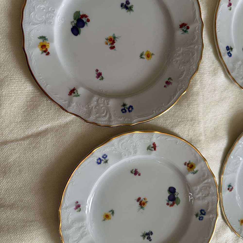 ROYAL PRAGUE Lesov Concordia Bread Butter Desert Plate Bohemia Porcelain Czech - Picture 3 of 8